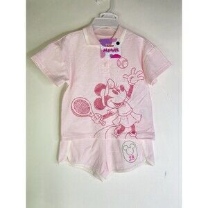 Disney Minnie Mouse Girls 2 Piece Shorts and Top T-Shirt Outfit Set Girls 3T NEW